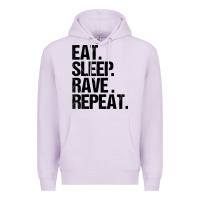 Lilac eat sleep rave repeat Premium Hoodie - artisFamous