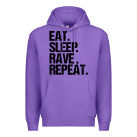 Purple eat sleep rave repeat Premium Hoodie - artisFamous