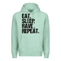 Seafoam eat sleep rave repeat Premium Hoodie - artisFamous