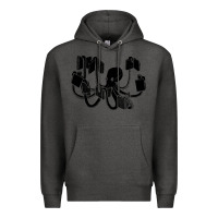 Charcoal Heather Octopus Premium Hoodie - artisFamous