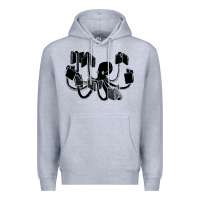 Heather Grey Octopus Premium Hoodie - artisFamous