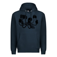Navy Octopus Premium Hoodie - artisFamous