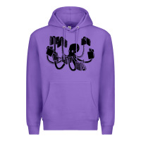 Purple Octopus Premium Hoodie - artisFamous