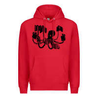 Red Octopus Premium Hoodie - artisFamous