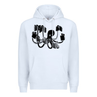 White Octopus Premium Hoodie - artisFamous