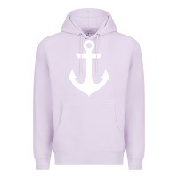 Lilac preppy nautical anchor Premium Hoodie - artisFamous