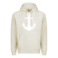 Oatmeal Heather preppy nautical anchor Premium Hoodie - artisFamous