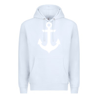 White preppy nautical anchor Premium Hoodie - artisFamous