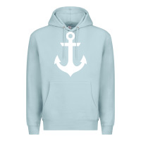 Blue Mist preppy nautical anchor Premium Hoodie - artisFamous