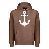 Chestnut preppy nautical anchor Premium Hoodie - artisFamous