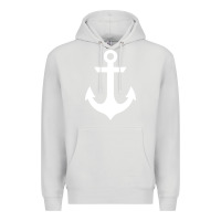 Dove Grey preppy nautical anchor Premium Hoodie - artisFamous