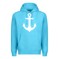 Ocean Blue preppy nautical anchor Premium Hoodie - artisFamous