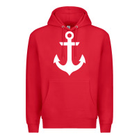 Red preppy nautical anchor Premium Hoodie - artisFamous