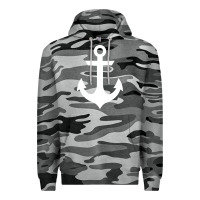 Slate Camo preppy nautical anchor Premium Hoodie - artisFamous