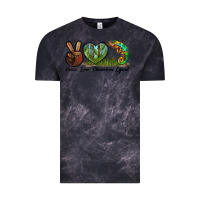 Cloud Black Peace Love Chameleon Lizard Vintage Tee - LillyAllenDesigns