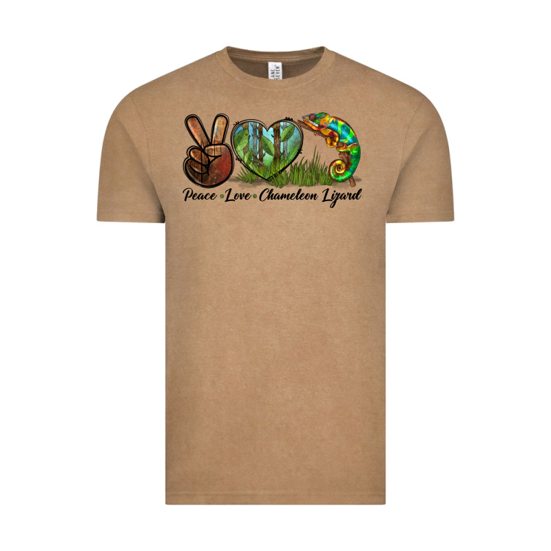 Peace Love Chameleon Lizard Vintage Tee by LillyAllenDesigns | Teevron