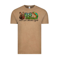 Vintage Coffee Peace Love Chameleon Lizard Vintage Tee - LillyAllenDesigns