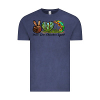 Vintage Denim Peace Love Chameleon Lizard Vintage Tee - LillyAllenDesigns
