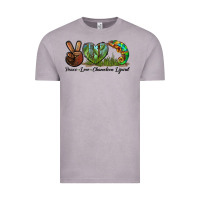 Vintage Zinc Peace Love Chameleon Lizard Vintage Tee - LillyAllenDesigns