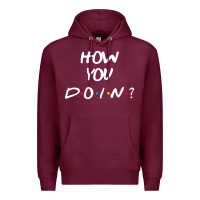 Burgundy friends how you doin reunion Premium Hoodie - artisFamous