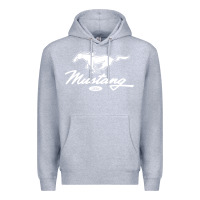 Heather Grey mustang pony script Premium Hoodie - artisFamous