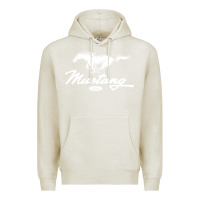 Oatmeal Heather mustang pony script Premium Hoodie - artisFamous