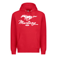 Red mustang pony script Premium Hoodie - artisFamous