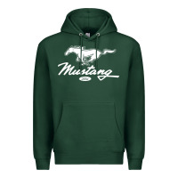 Sports Green mustang pony script Premium Hoodie - artisFamous