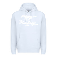 White mustang pony script Premium Hoodie - artisFamous