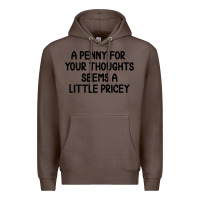 Coffee funny, penny for your thoughts Premium Hoodie - artisFamous
