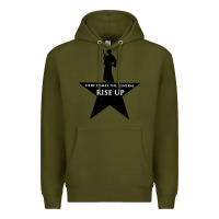 Army Green here comes the general rise up Premium Hoodie - artisFamous