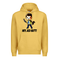 Antique Gold hey, ass butt Premium Hoodie - artisFamous