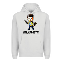 Dove Grey hey, ass butt Premium Hoodie - artisFamous