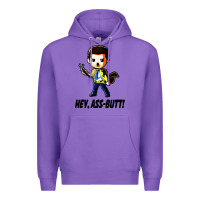 Purple hey, ass butt Premium Hoodie - artisFamous