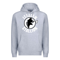 Heather Grey italian stallion Premium Hoodie - artisFamous