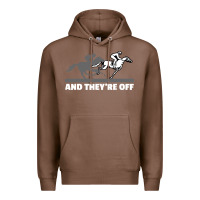 Chestnut horse racing Premium Hoodie - artisFamous