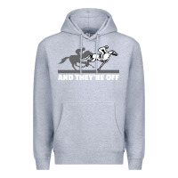 Heather Grey horse racing Premium Hoodie - artisFamous