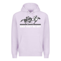 Lilac horse racing Premium Hoodie - artisFamous