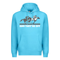 Ocean Blue horse racing Premium Hoodie - artisFamous