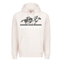 Pale Pink horse racing Premium Hoodie - artisFamous