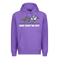 Purple horse racing Premium Hoodie - artisFamous