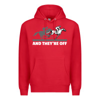 Red horse racing Premium Hoodie - artisFamous