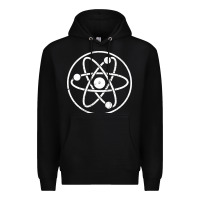 Black Atomic Atom Symbol Premium Hoodie - artisFamous
