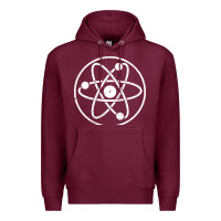 Burgundy Atomic Atom Symbol Premium Hoodie - artisFamous