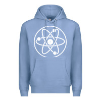 Colony Blue Atomic Atom Symbol Premium Hoodie - artisFamous