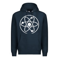 Navy Atomic Atom Symbol Premium Hoodie - artisFamous