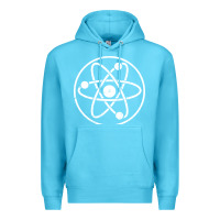 Ocean Blue Atomic Atom Symbol Premium Hoodie - artisFamous