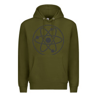 Army Green Atomic Atom Symbol Premium Hoodie - artisFamous