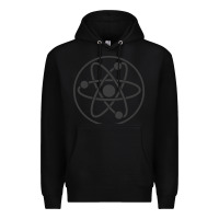 Black Atomic Atom Symbol Premium Hoodie - artisFamous
