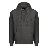 Charcoal Heather Atomic Atom Symbol Premium Hoodie - artisFamous